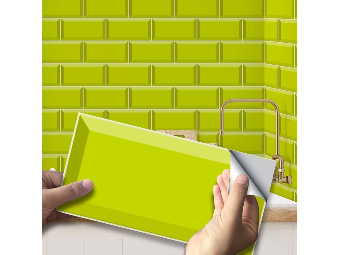Lurelia Azulejo Adesivo Cozinha Pvc Autoadesivo Impermeável Removível 27 Unidades 20x10 Cm