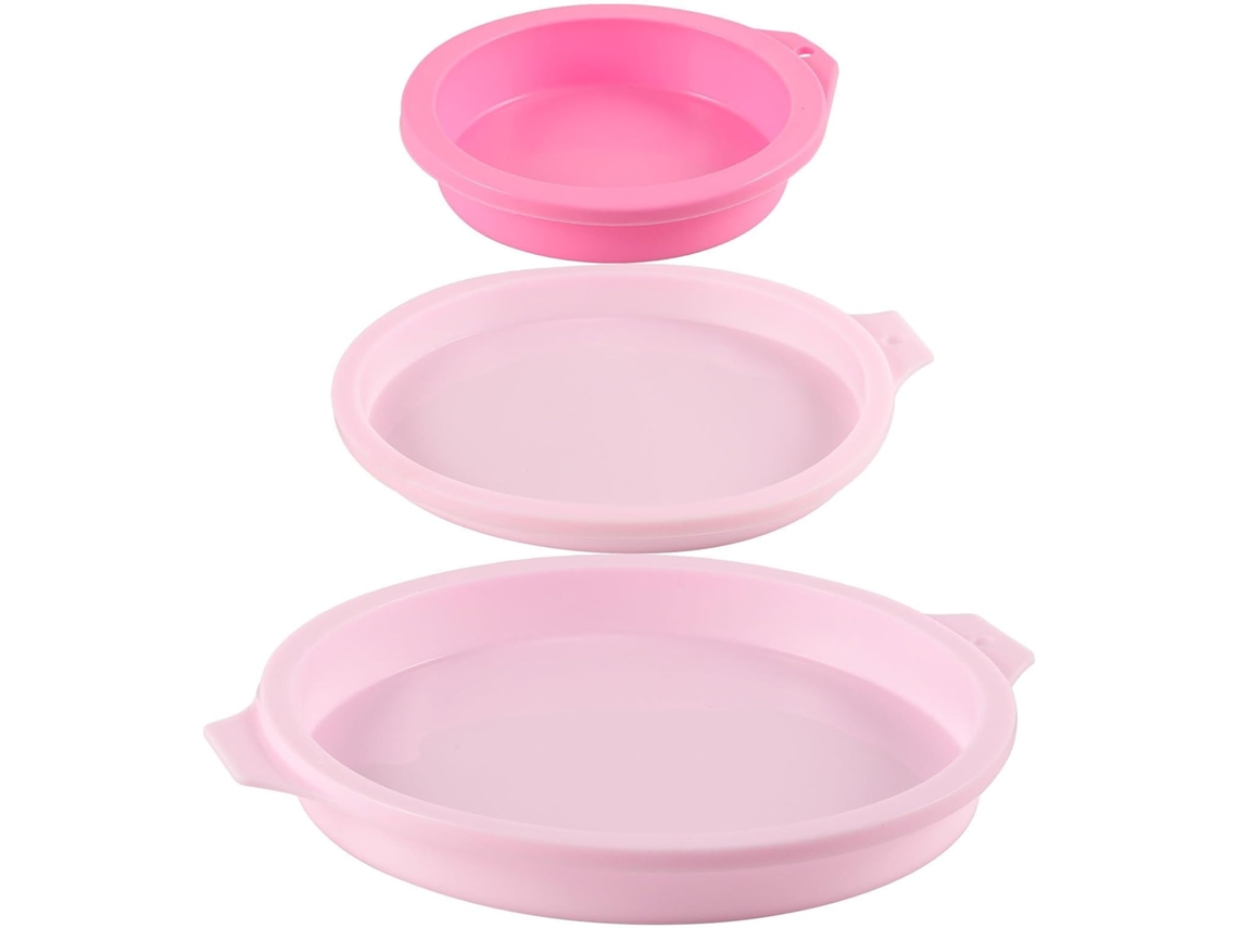Tigelas redondas de silicone antiaderente Hemoton, conjunto para 3 pessoas.