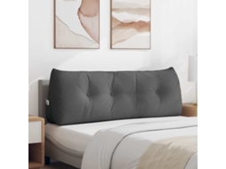 Vidaxl Travesseiro Para Costas Cinza Escuro 140 X 24 X 50 Cm Tecido