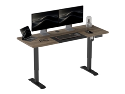 Mesa Elétrica Sem Marca 140x70cm Com Altura Ajustável, 4 Posições De Memória, Tampo 4 Peças, Anti-colisão, Preta