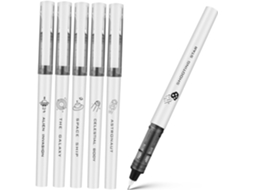 Conjunto De 6 Canetas Rollerball Osaladi Com Ponta Fina 0,5 Mm E Tinta