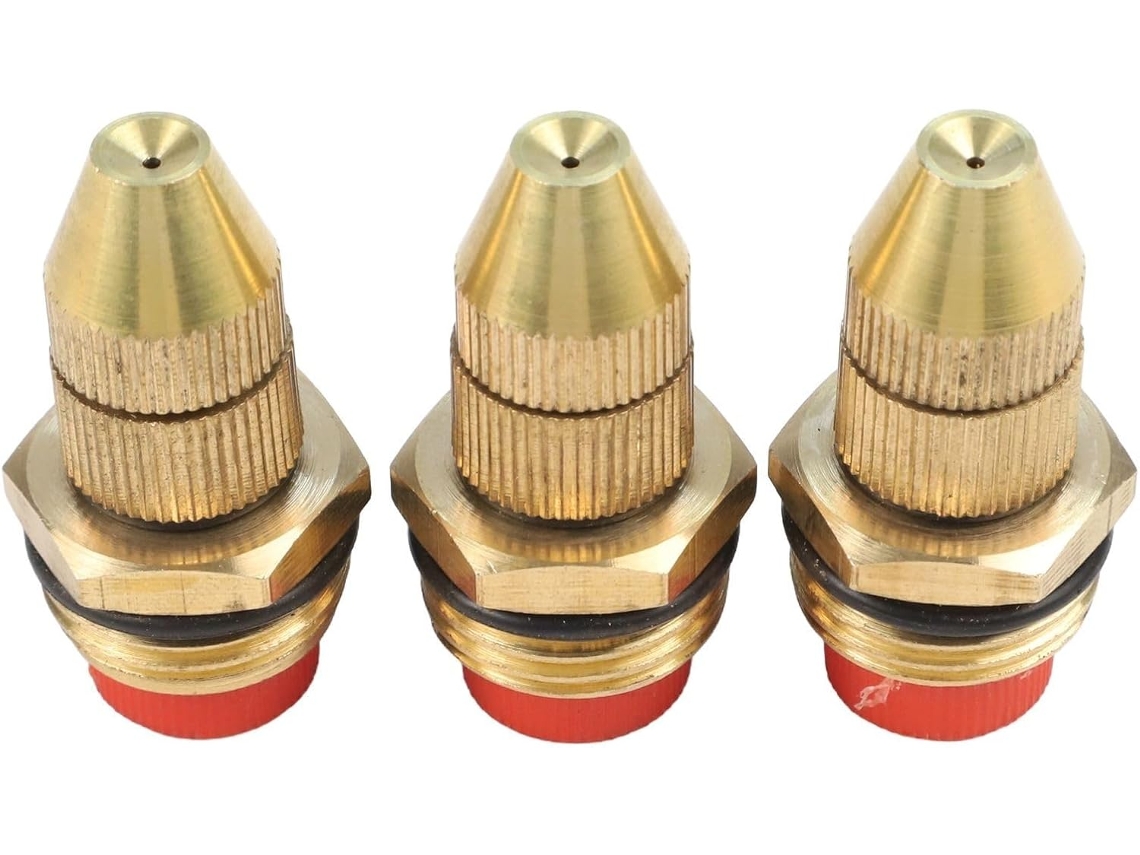 Conjunto De 3 Bicos Pulverização Em Latão Para Rosca Dn15 1/2",