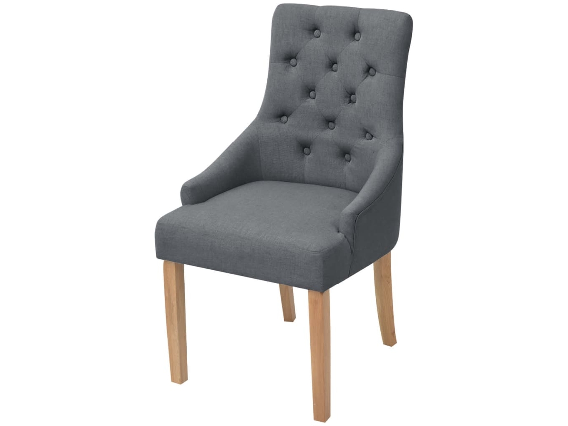 Cadeiras de Jantar 4 Pcs Tecido Cinzento Escuro MAISON EXCLUSIVE