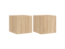 Conjunto de Móveis de Parede para Tv com Luzes Led 2 Pcs Carvalho Sonoma MAISON EXCLUSIVE