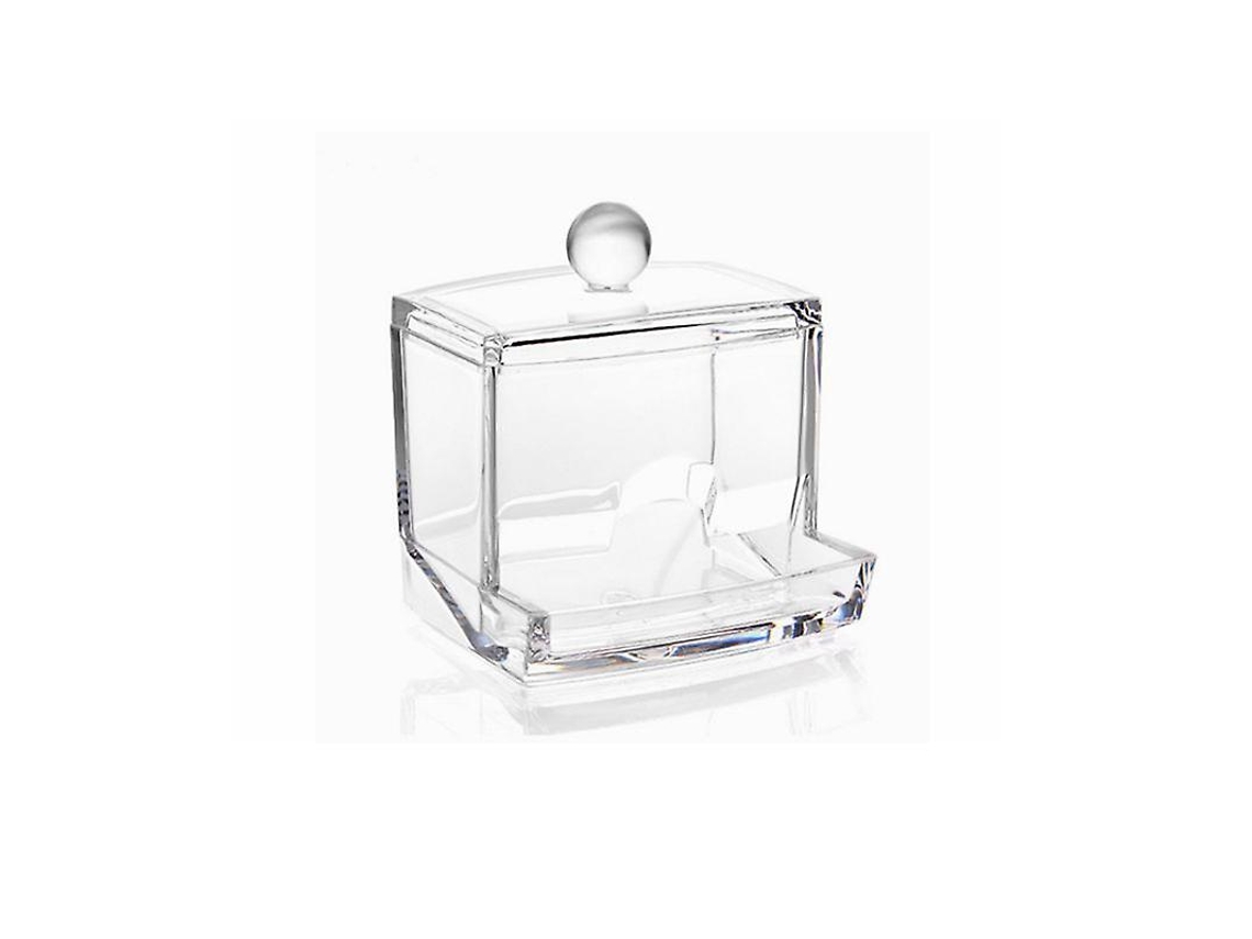 Conjunto De Caixa Dispensadora De Acrílico Para Algodão, Cotonetes E Porta Maquiagem. Aquaforge