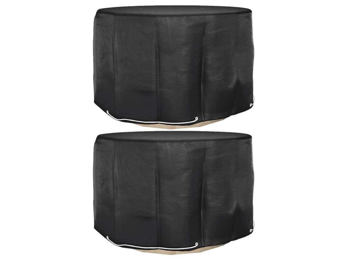 Garden Furniture Cover, Garden Furniture Covers Vidaxl Preto Polietileno (ø 125 X 75 Cm)