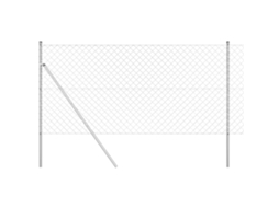 Conjunto 1 Poste De Cerca Vidaxl Prateado Aço (10 X 1 M)