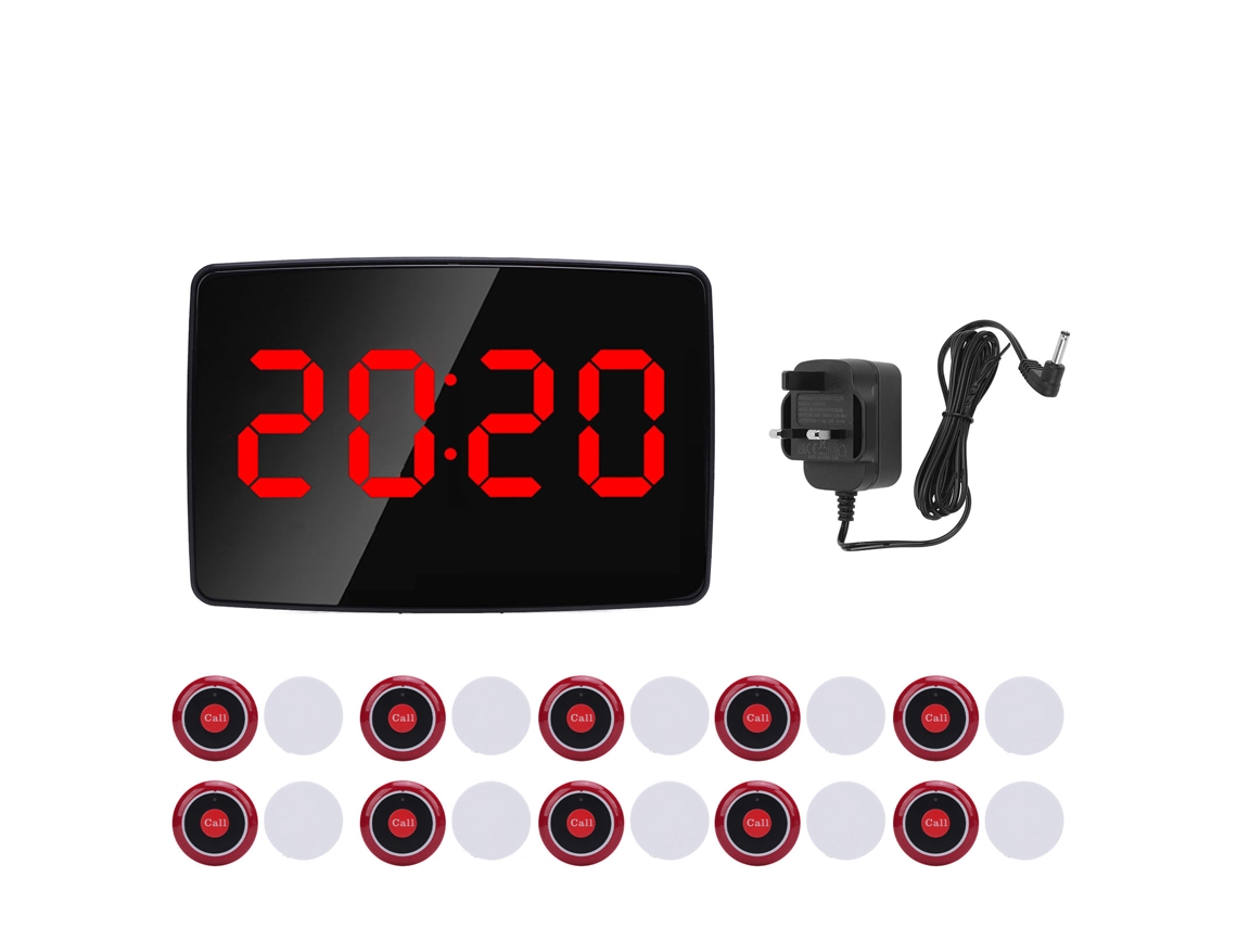 Sistema De Chamada Sem Fio 10 Campainhas 1 Receptor Plug Uk