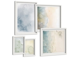 Conjunto De Pinturas Aquarelas Pastel Na Tela Espelharte (5 Peças)