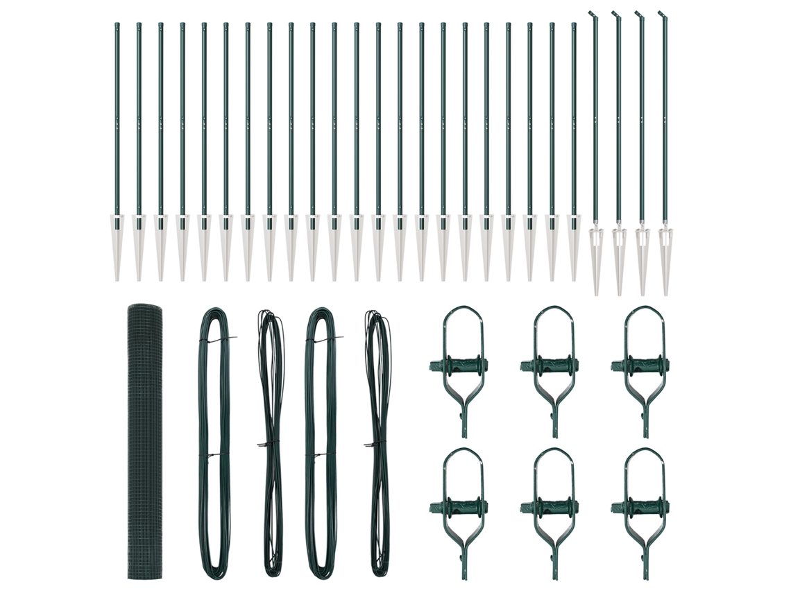 Conjunto 1 Painéis De Cerca Vidaxl Verde Aço (50 X 1,2 M)
