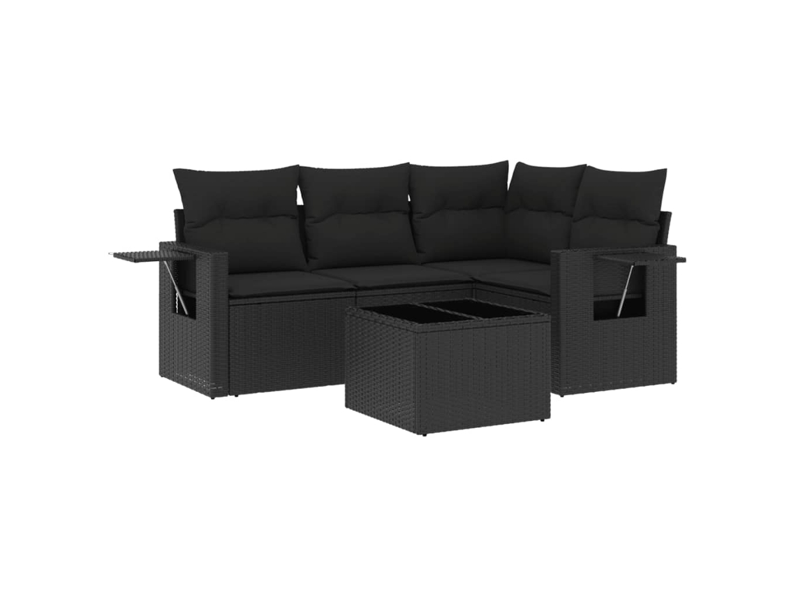 Garden Sofa Set, Garden Sofa Sets Vidaxl Preto Rattan / Vime (n/a)