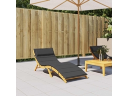 Vidaxl Almofadão P/ Espreguiçadeira 180x60x4 Cm Tecido Oxford Preto