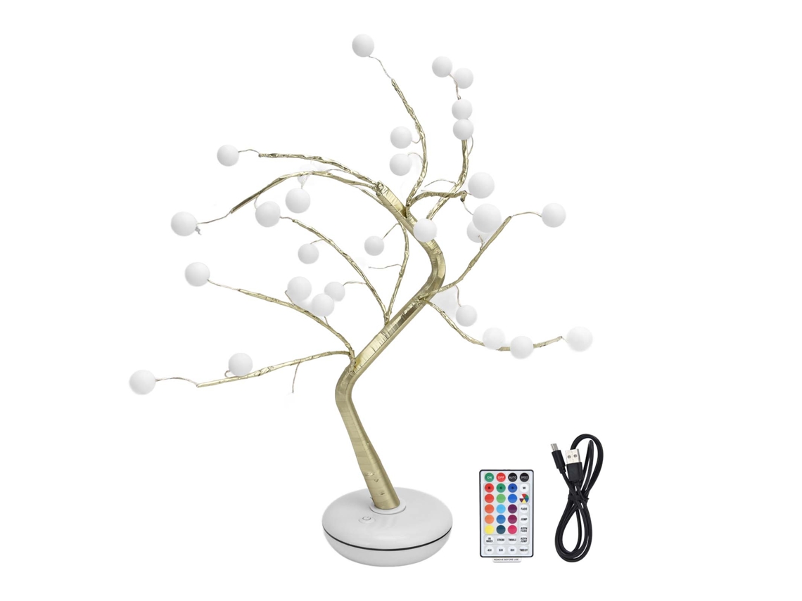 Lâmpada de Árvore Rgbw 36leds com Controle Remoto Usb/bateria