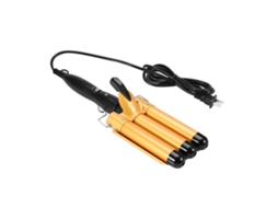 Modelador de cachos de turmalina e cerâmica com temperatura ajustável 2026 e tubo triplo de 28 mm para cabelos.