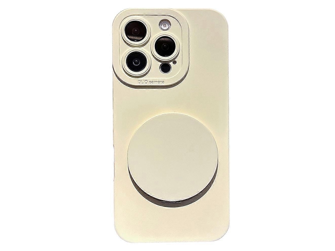 Capa Para Iphone 16 Pro Max Com Proteção De Bordas Retas Tpupc E Suporte Espelhado
