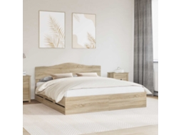 Vidaxl Estrutura Da Cama Com Gaveta Carvalho Sonoma 200 X 200 Cm