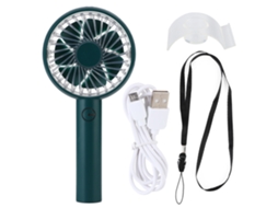 Ventilador Portátil Mini Silencioso Usb com Suporte Celular Verde Escuro | S/MARCA