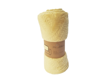 Manta Efeito Flanela My Dekor 220x240 Cm 200 G/m2 Amarelo