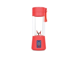 Mixer Portatil para Smoothies de 380 Ml, Pequeno e Recarregavel, 6 Laminas de Aco Inox, Cor Vermelha ZYBLSSBB