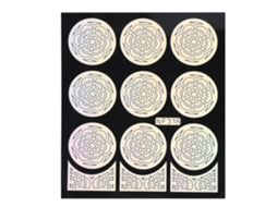 Adesivo De Arte De Unha Modelo De Flor Stencil Decalque Nf318 Com 9 Padrões Para Uso Profissional E Pessoal