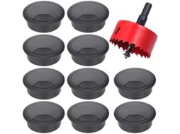 Conjunto de 10 peças Passa-cabos Table 60 mm com Serra Copo,