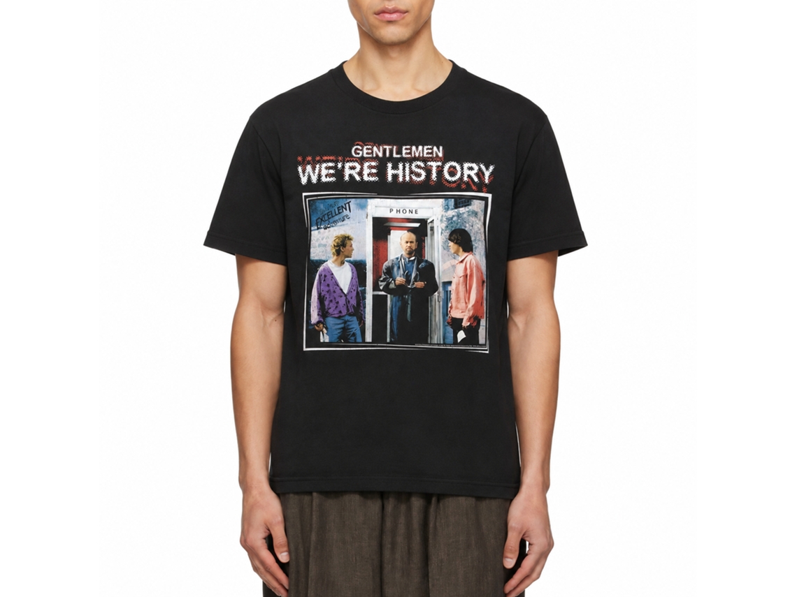Rockinstone Bill And Ted Were History Color Black Adult T-shirt Size:xl