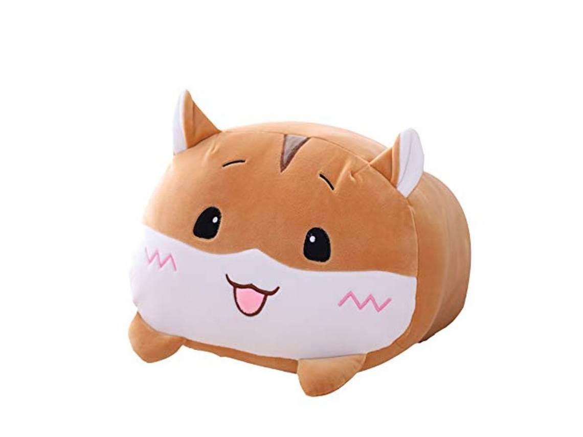 2026 almohada de Peluche Con Forma de Hámster Linjou, Suave, Cilíndrica, Estilo Kawaii, Ideal para Que Los Niños Duerman . (20 Cm)