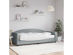 Vidaxl Sofá cama com Colchão 90x200 Cm Tecido Cinzento claro