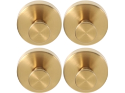 Conjunto De 4 Ganchos Ventosa Em Aço Inoxidável Dourado Para Pendurar