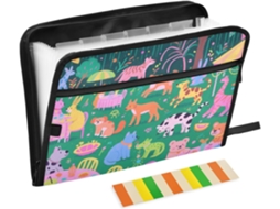 Pasta Expansível Com 13 Bolsos, Tamanho A4, Com Fecho De Zíper, Ideal Sala De Aula, Casa, Escritório, Viagens, Com