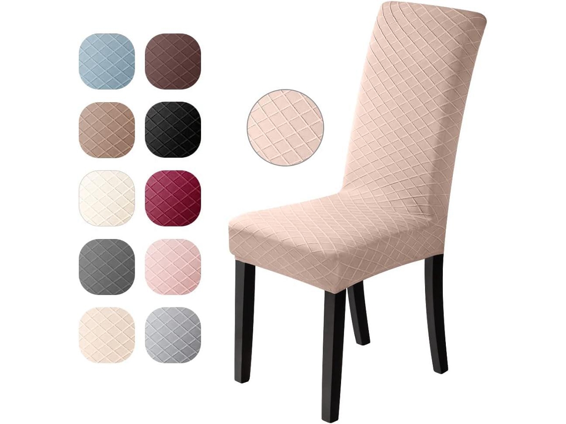 Capa Para Cadeira Rhafayre Em Elastano Com Padrão Jacquard E Capa Protetora Universal Para Sala De Jantar, Muito Fácil De Limpar E Durável (camelo, Co