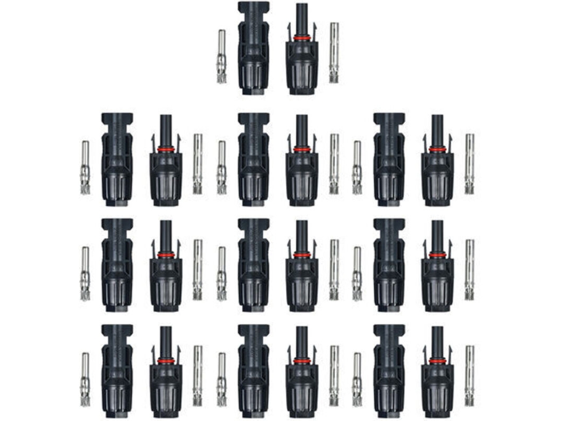 Conjunto de 10 Conectores Mc4 Resistentes BRILVIBERA