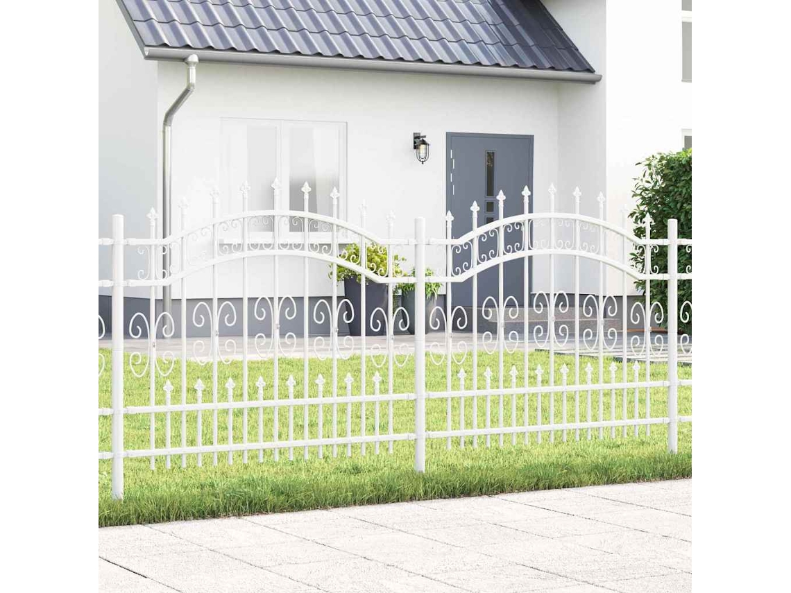 Vidaxl Cerca Para Jardim Kampen 240 X 140 Cm Mesh Branco
