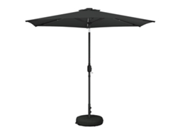 Conjunto 1 Guarda-sol De Jardim Vidaxl Antracite Poliéster (270 X 270 Cm)