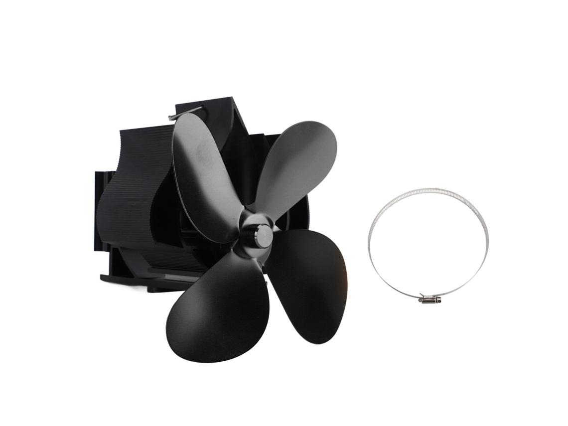 Laxiscreed Ventilador De Parede Para Lareira, 4 Pás, Sem Ímã, Autogerado Por Energia Térmica