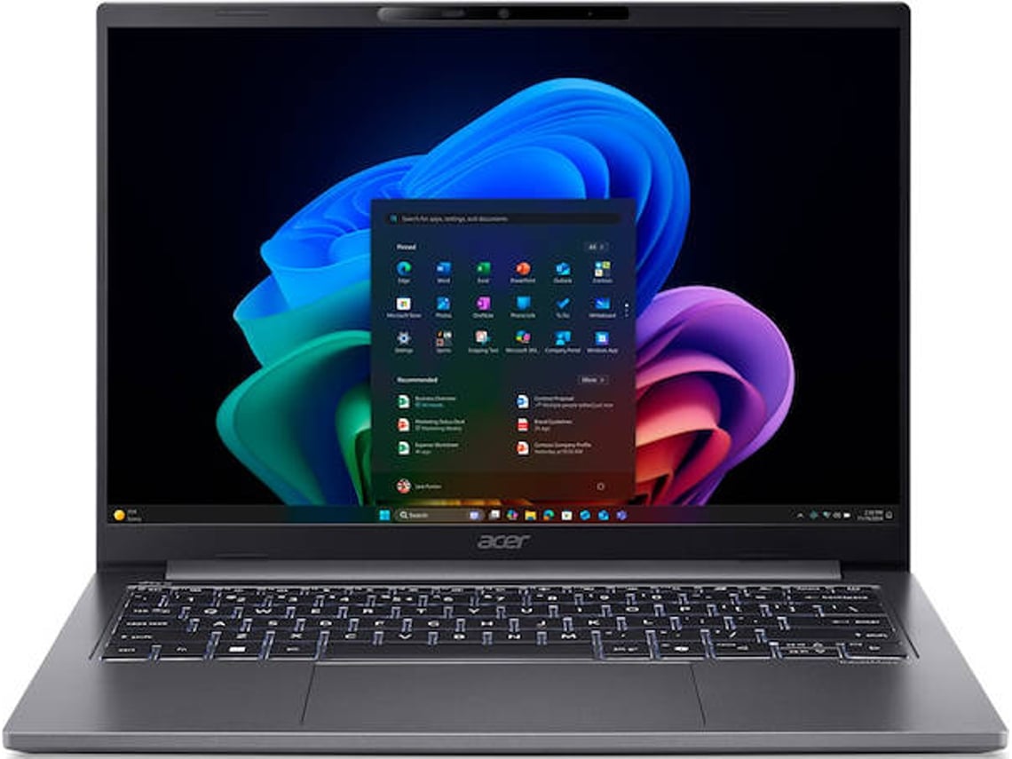 Portátil ACER TMX414-51-TCO-74TT (14'' - Intel Core Ultra 7 258V - RAM: 32 GB - 1 TB SSD - Intel Arc Graphics - Teclado Português)
