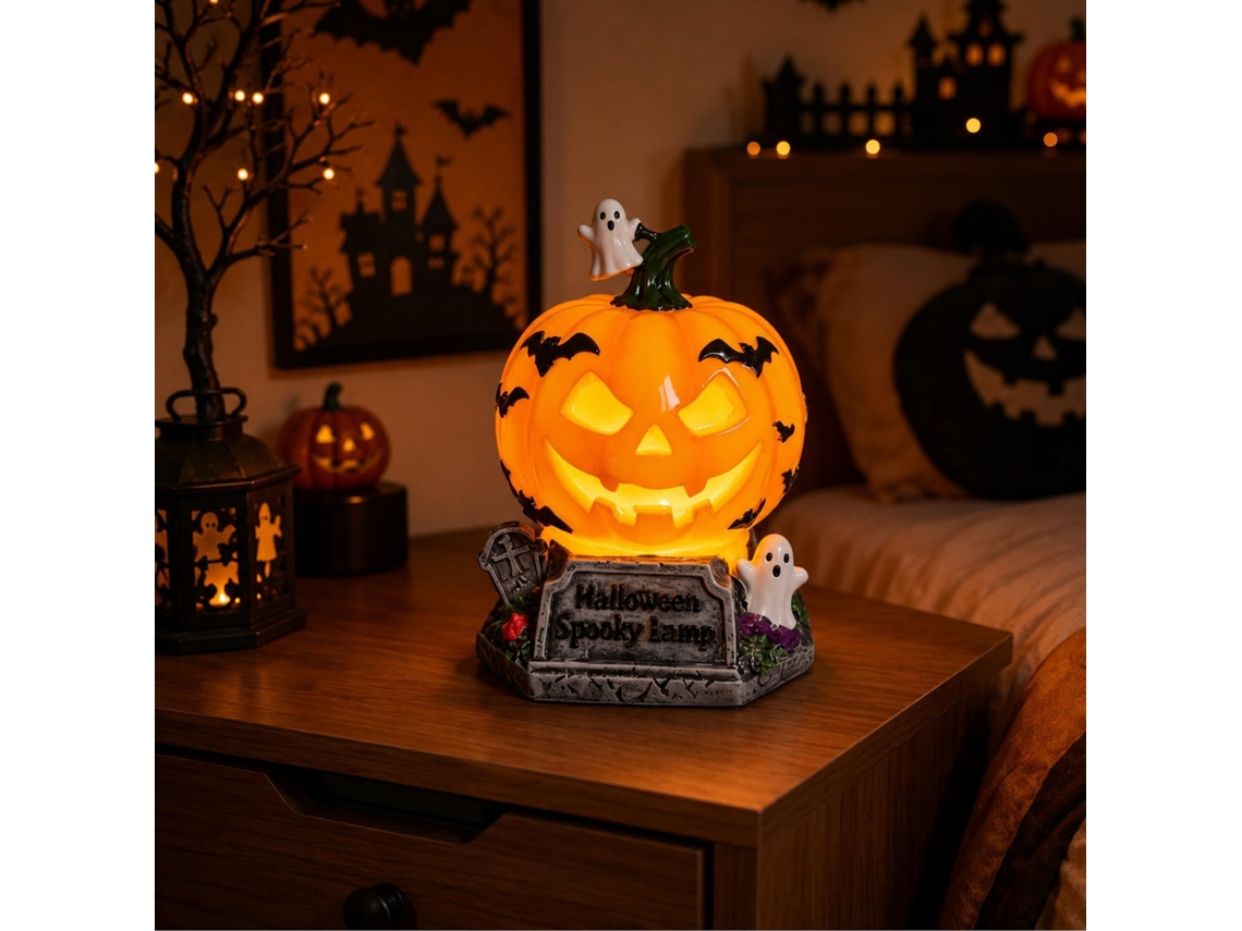 Luminária de mesa 3D em formato de esqueleto para o Halloween