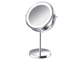 Espelho De Maquiagem Led 5x Ampliação Rotação 360 Graus