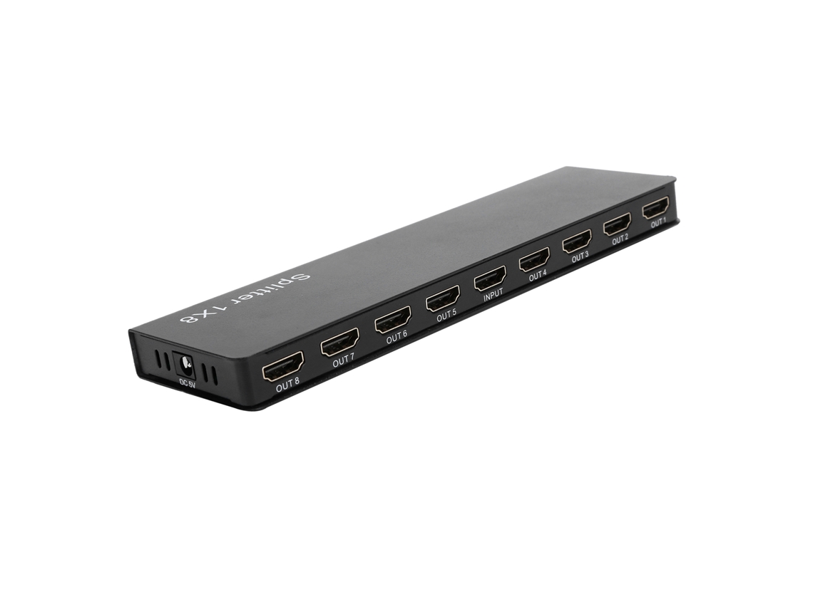 Divisor HDMI Mali 1.4 1x8 Portas 4K 1080p 3D para Áudio e Vídeo