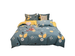 Conjunto de cama 3 peças, algodão macio, travesseiro, edredom, casal king/queen | S/MARCA