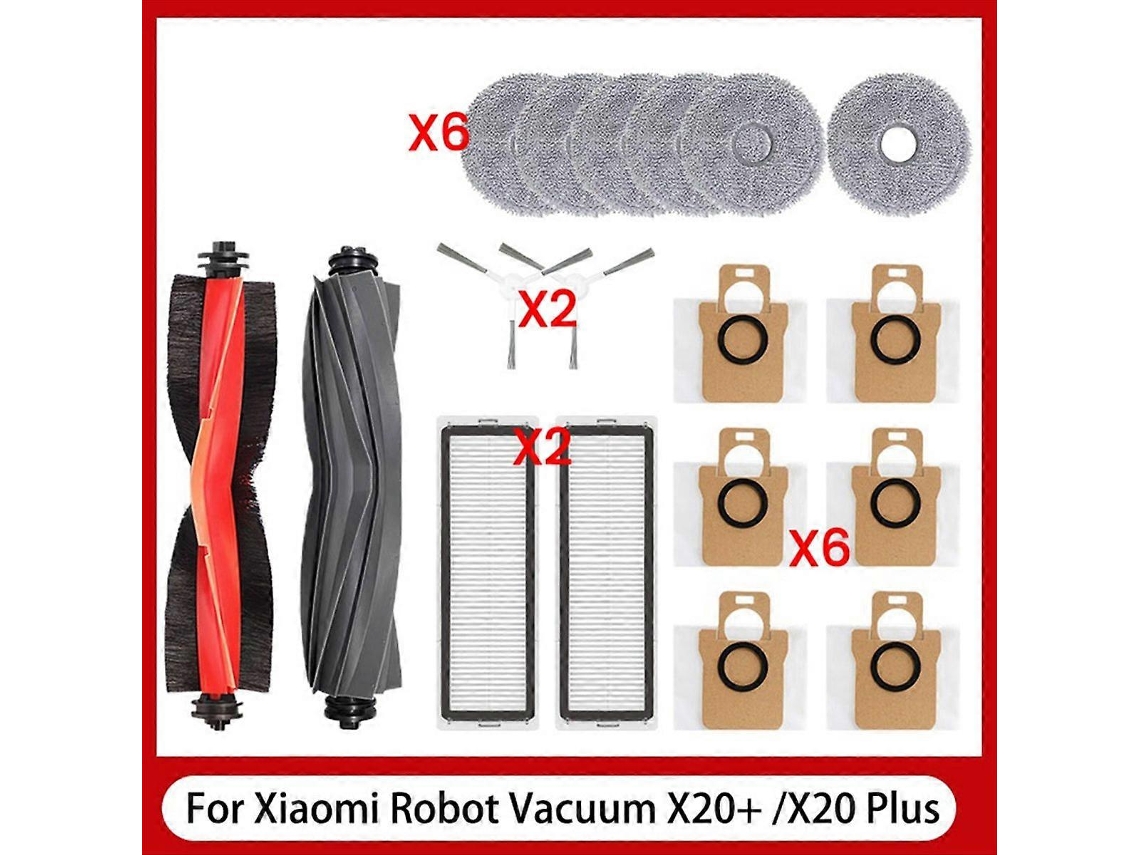 Acessórios Para Aspirador Robô X20 + / X20 Plus: Escova Lateral Principal, Filtro Hepa, Pano De Limpeza, Sacos De Pó E Peças De Reposição.