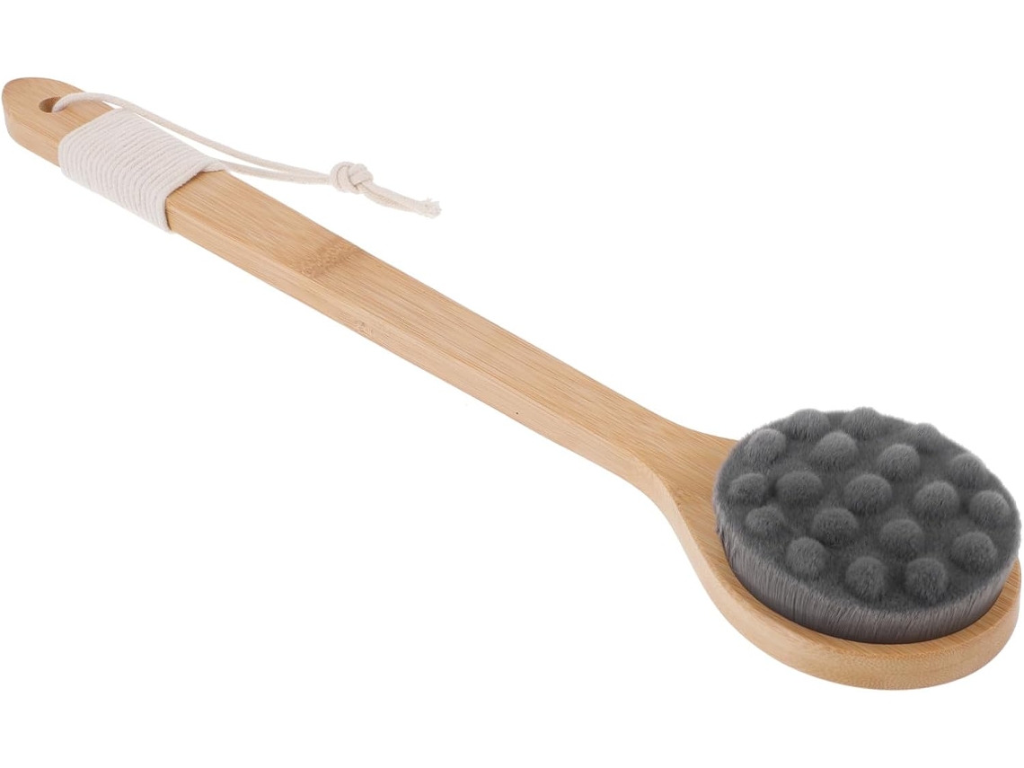 Escova De Banho Com Cabo Longo, Acessório Prático Para O Chuveiro, Escova Corporal Para Uso Doméstico, Limpeza E