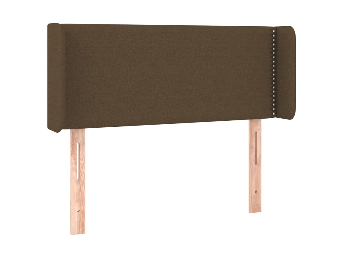 Cabeceira com tecido Abas marrom escuro MAISON EXCLUSIVE (103x16x78 cm)