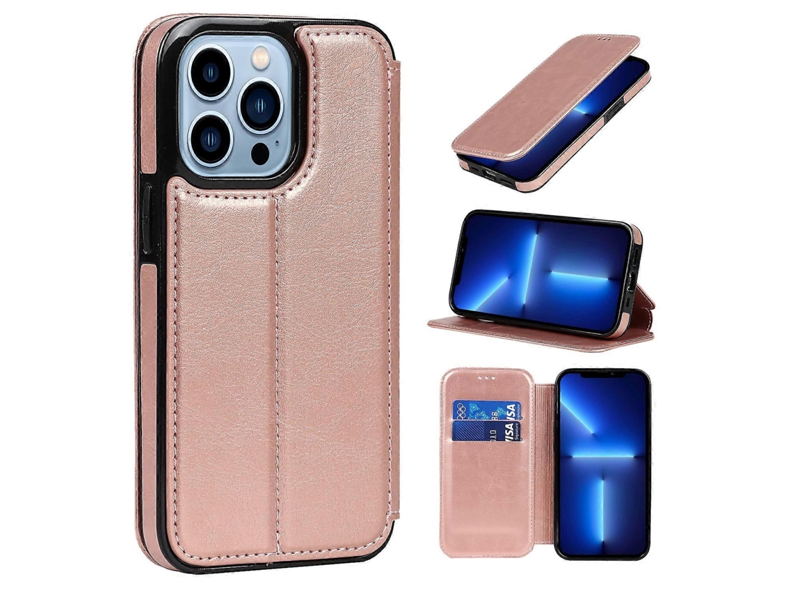 Capa De Couro Com Sucção Magnética Knight Para Iphone 13 Pro Max