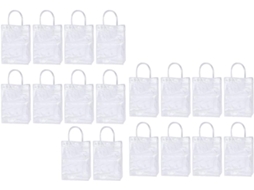 Conjunto De 18 Estojos Transparentes De Pvc Com Alça, Elegantes E Portáteis Para Presente.