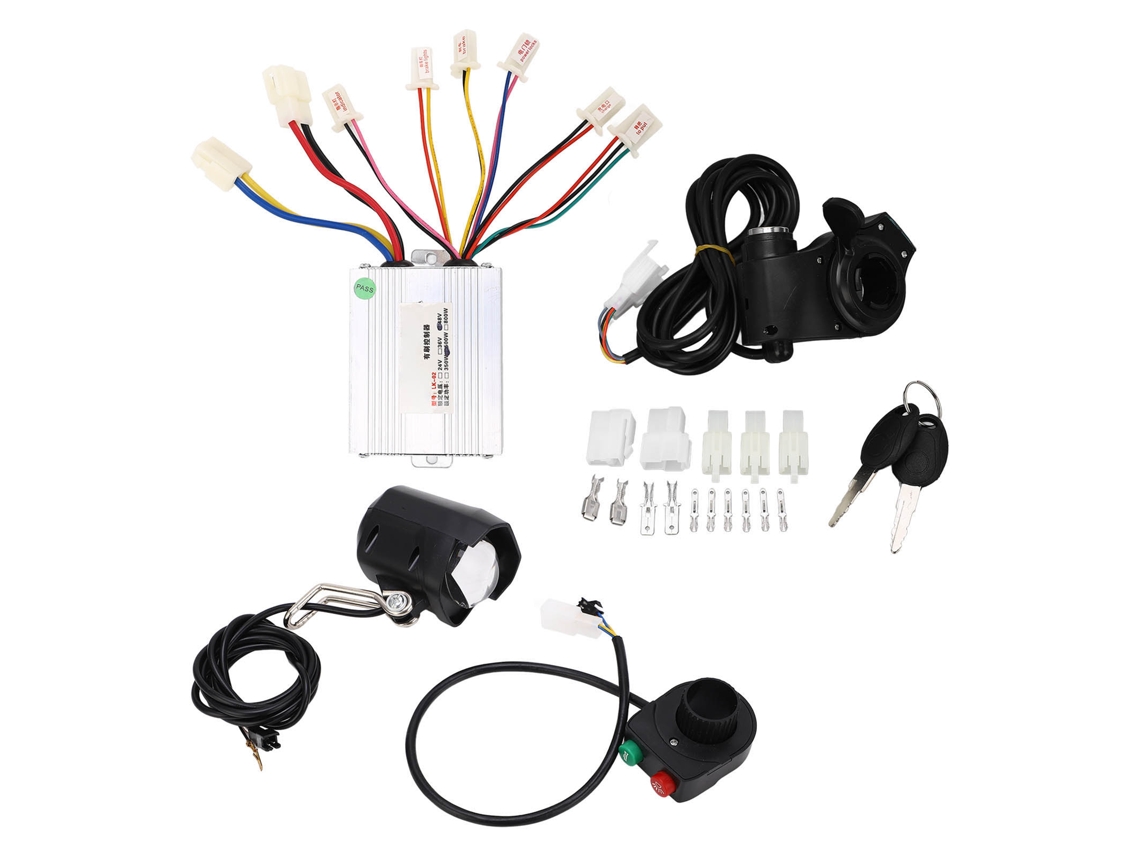 Kit de Controlador de Bicicleta Elétrica 48v 500w com Guidão, Acelerador e Luz S/MARCA