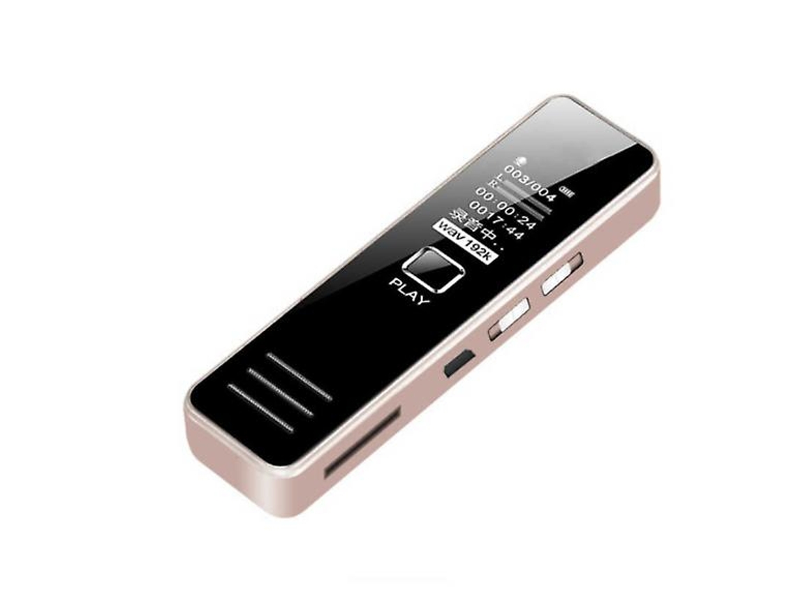 Gravador De Áudio Avançado, Mp3 Player, Gravador De Áudio Ativado Por Voz Para Palestras, Entrevistas E Reuniões Yizhood (rosa Ouro)