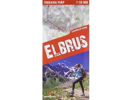 Livro terraQuest Trekking Map Elbrus de Terraquest (Inglês)