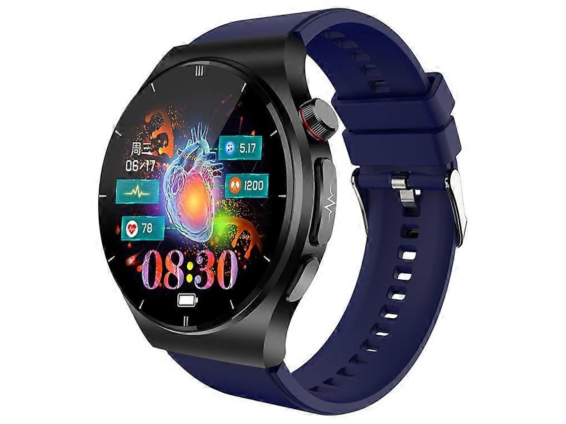 Smartwatch ET340 com Bluetooth, chamadas, ECG, PPG e SOS, rastreador de saúde e condicionamento físico, com pulseira de silicone. Ly Ebike