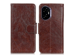 Capa De Celular Flip De Couro Com Textura Napa Para Honor 400